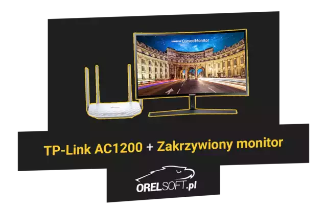 TP-Link AC1200 + Zakrzywiony monitor